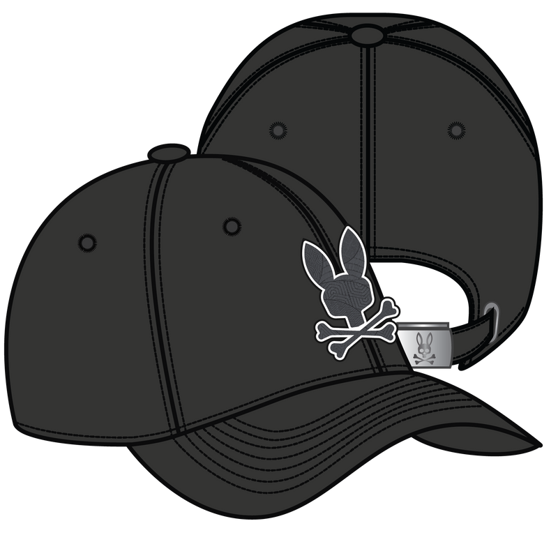 Psycho Bunny (Men's Black lenox baseball cap)