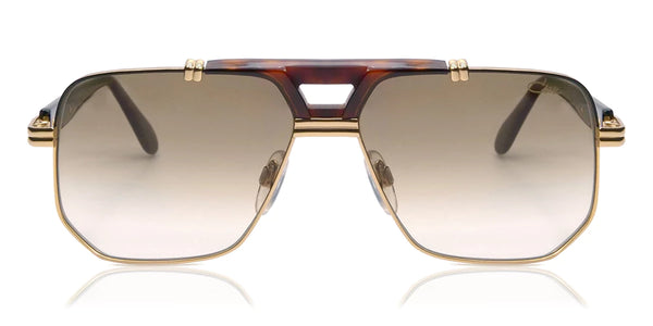 Cazal 990 Tortoise Gold Sunglasses (Color: 003) – Featuring a bold and sophisticated design, these sunglasses come with a tortoise frame, gold accents, and gradient lenses. The combination of angular shapes and premium materials offers both elegance and durability, making these a standout accessory for any occasion.