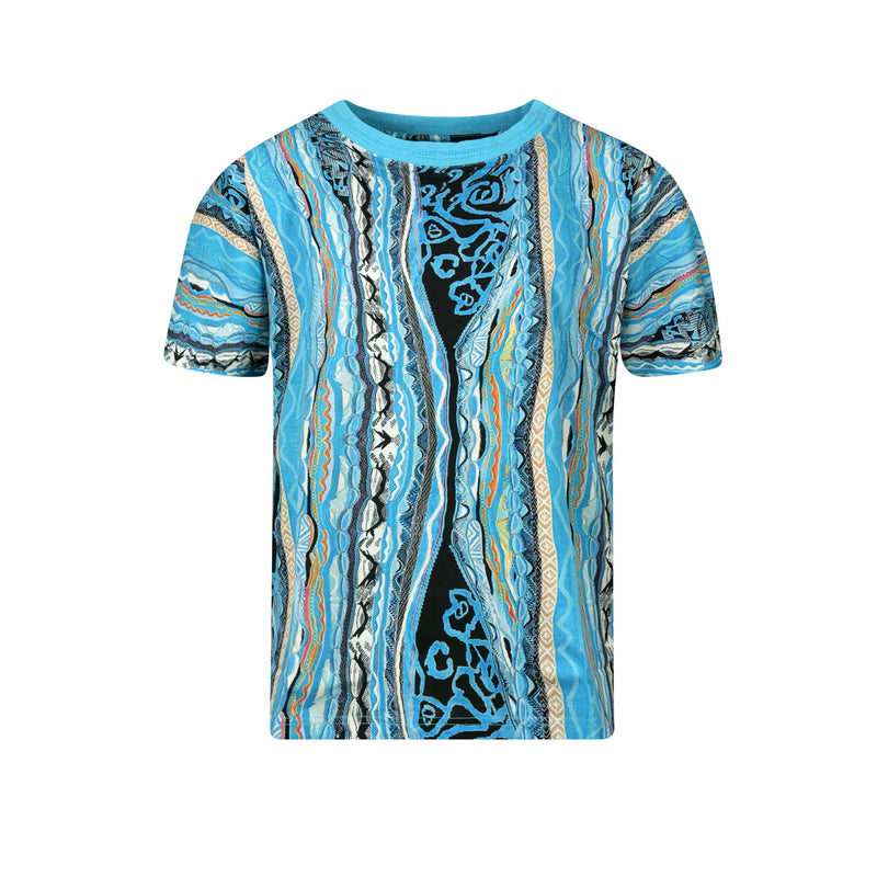 Coogi Australia (blue bondi oversized tee printed cotton short set)