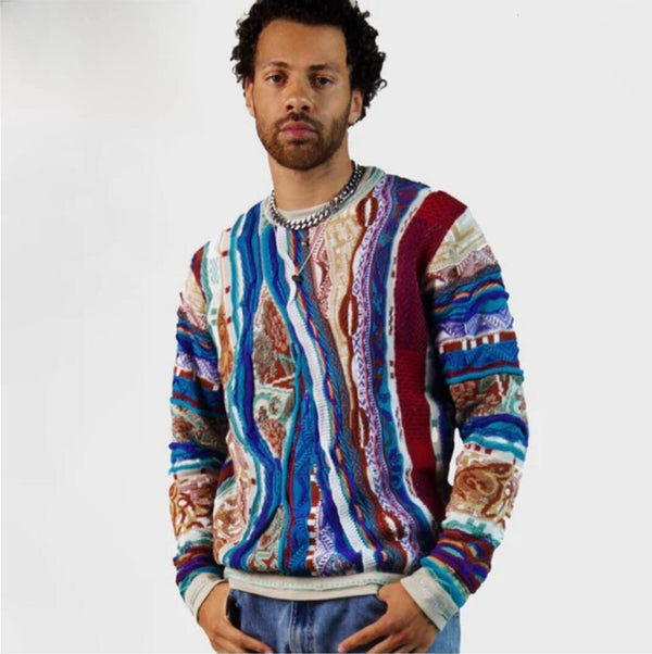 Coogi Australia (blue multicolor Nerang crewneck sweater)