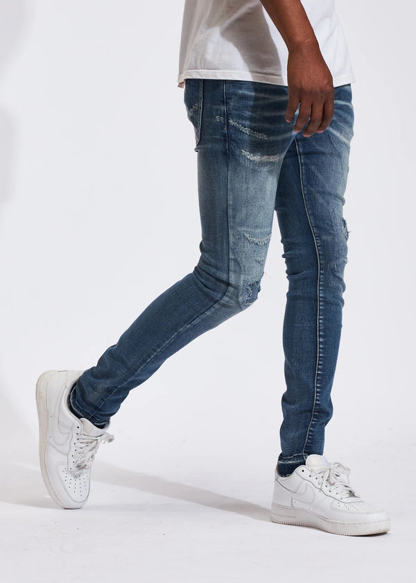 Crysp denim (atlantic indigio stitch jean -208)