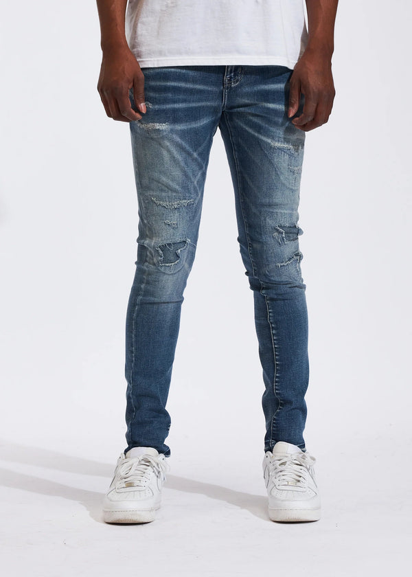 Crysp denim (atlantic indigio stitch jean -208)