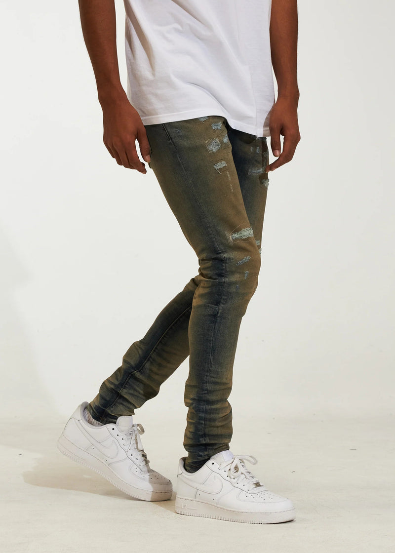 crysp denim (atlantic oil wash jean -207)