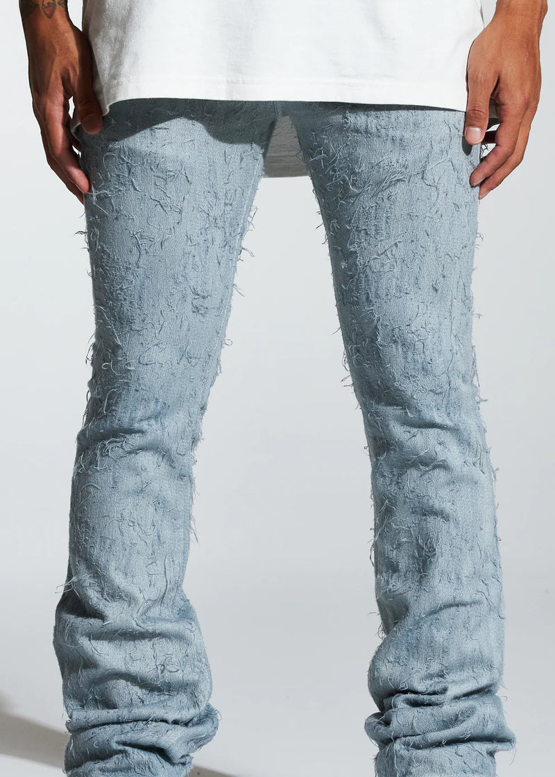 Crysp denim (blue arctic flare stacked jean-08)