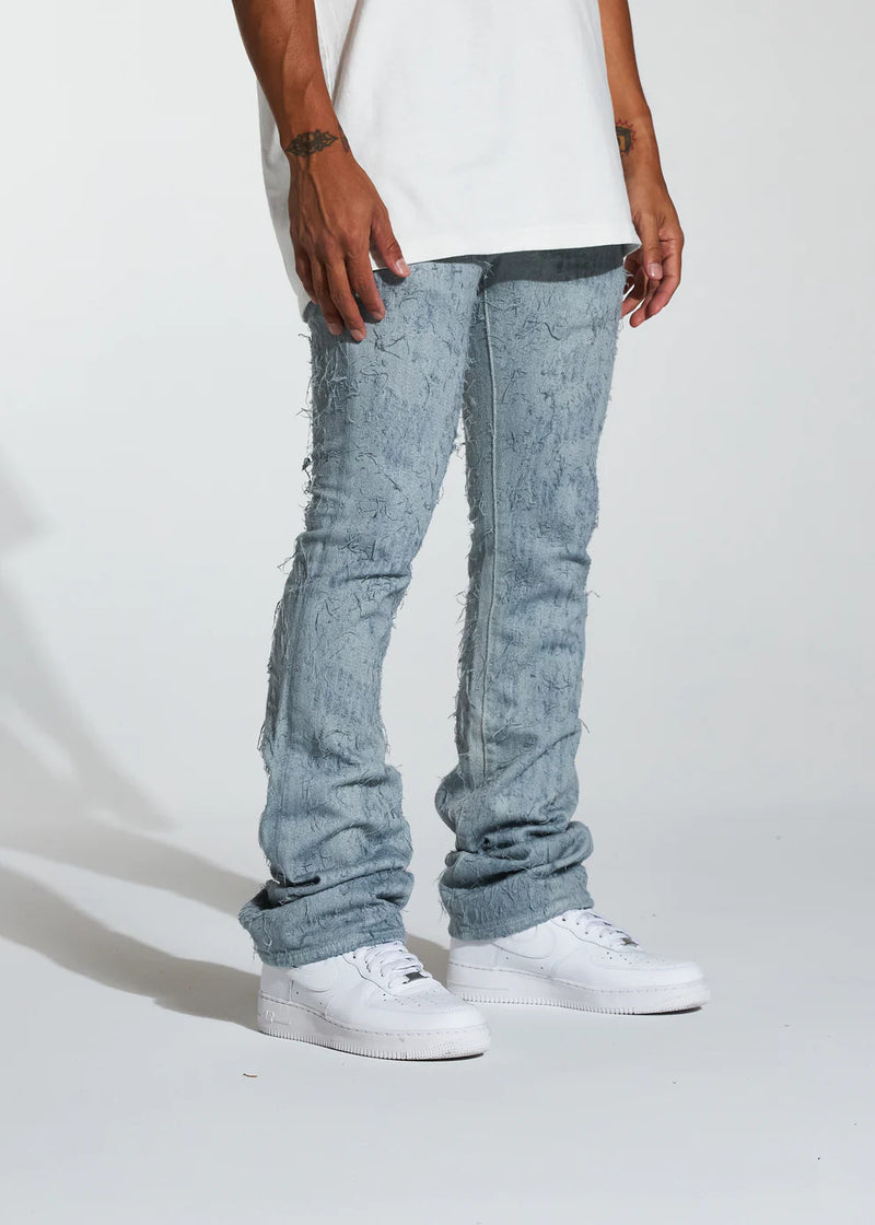 Crysp denim (blue arctic flare stacked jean-08)