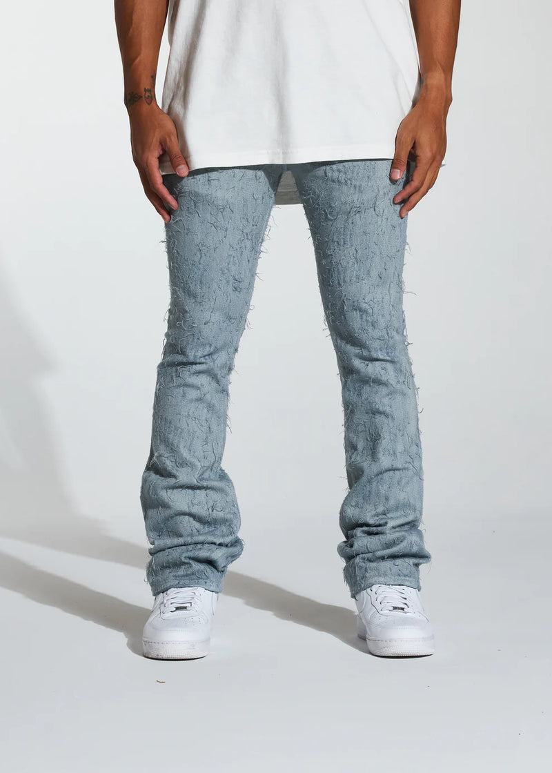 Crysp denim (blue arctic flare stacked jean-08)