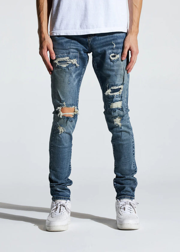 Crysp Denim (Blue Distressed Kasey Denim Jean -128)