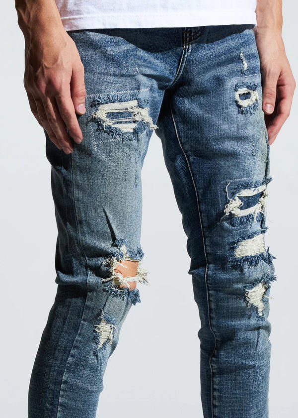 Crysp Denim (Blue Distressed Kasey Denim Jean -128)