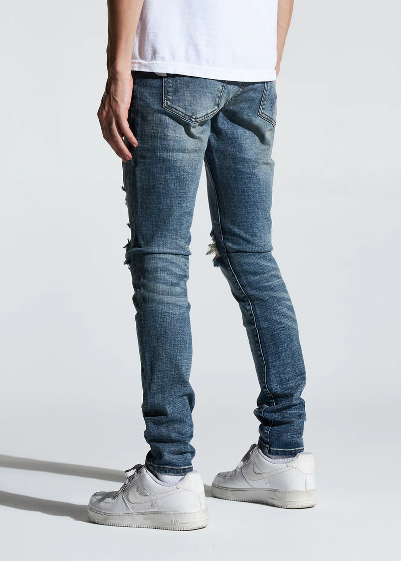 Crysp Denim (Blue Distressed Kasey Denim Jean -128)