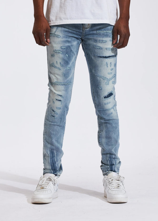 Crysp denim (light distress atlantic jean -207)