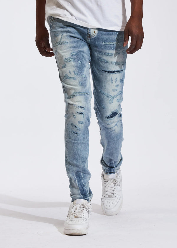 Crysp denim (light distress atlantic jean -207)