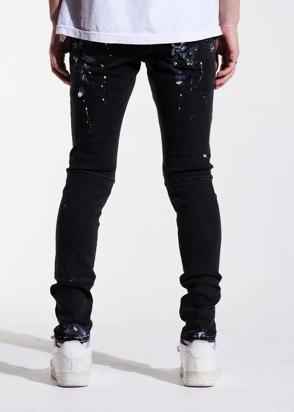 Crysp denim (Montana black paint jean -123)