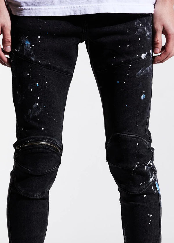 Crysp denim (Montana black paint jean -123)