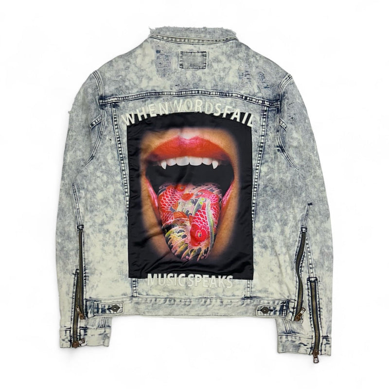 Cult of individuality (light blue music speak denim jacket)