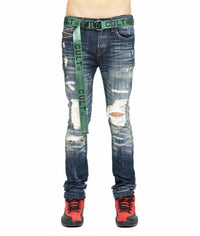 Cult of individuality (Blue Forest super skinny belted jean)