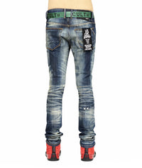 Cult of individuality (Blue Forest super skinny belted jean)