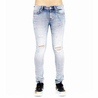 Cult of individuality (blue skittle super skinny stretch jean)