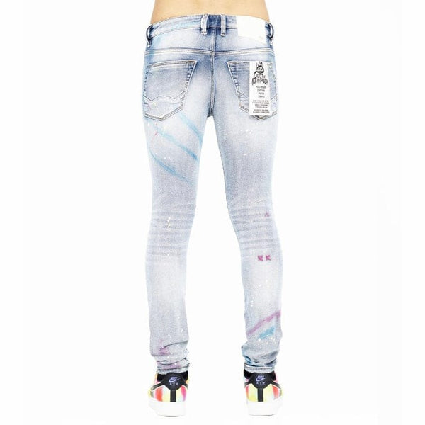 Cult of individuality (blue skittle super skinny stretch jean)