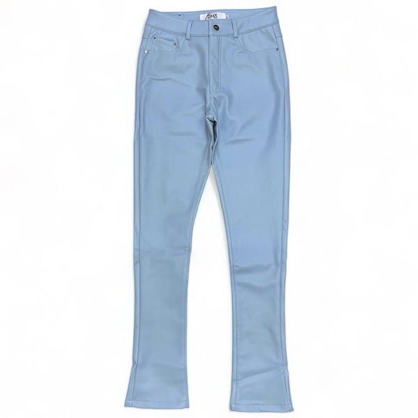 DNA premium (Baby blue/White “world wide handcrafted leather pant)