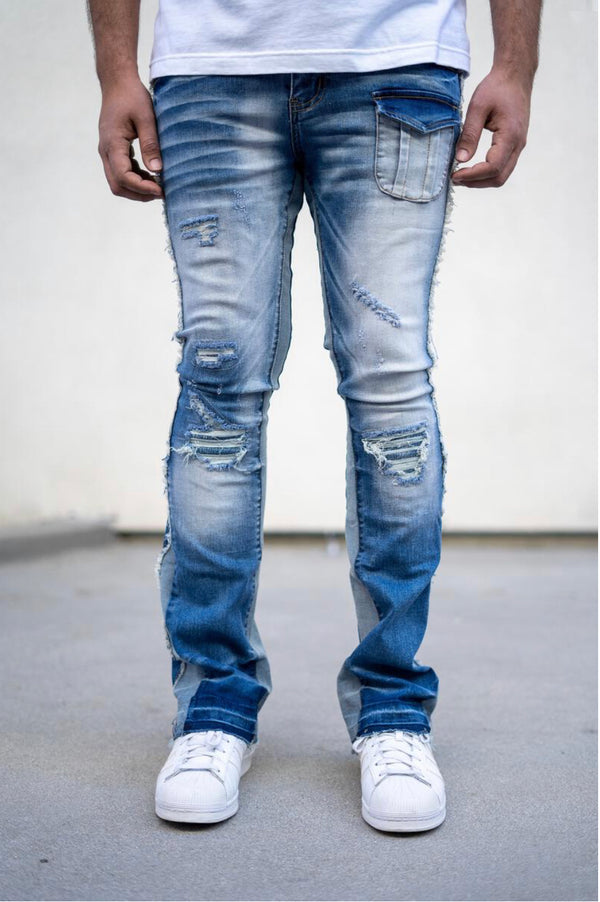 Damati denim (Blue surge premium stacked jean )