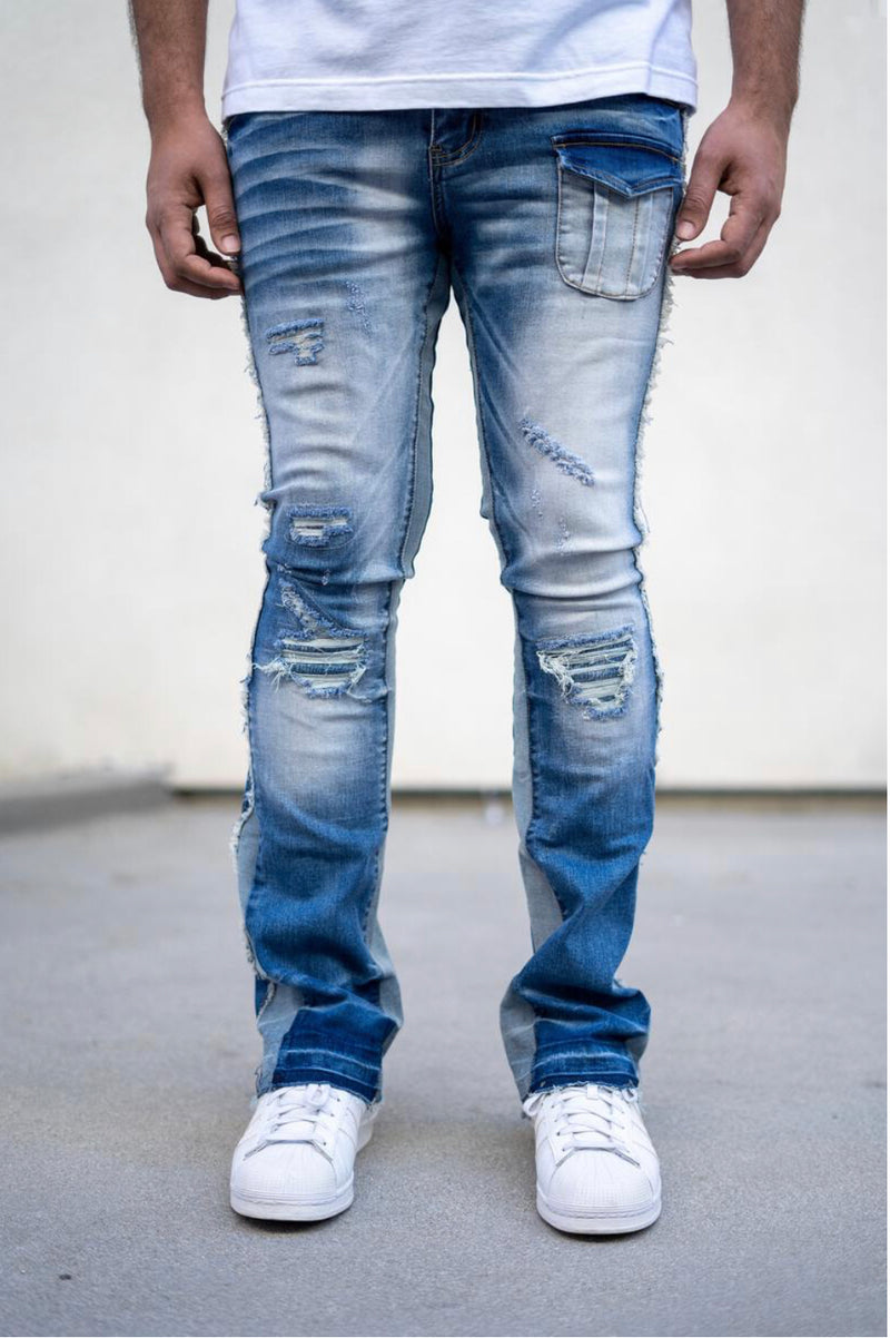 Damati denim (Blue surge premium stacked jean )