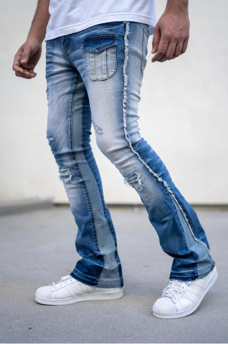 Damati denim (Blue surge premium stacked jean )