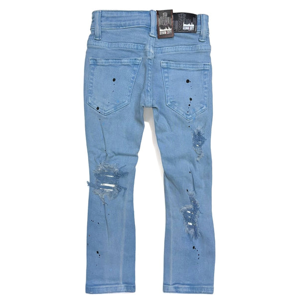 Denimicity (kids baby blue garment dye white jean)