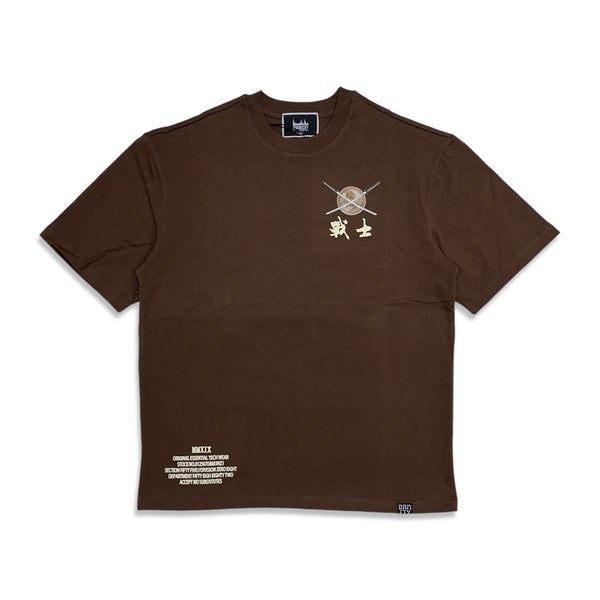 Denimicity (Men’s Brown “warrior heavy weight t-shirt)