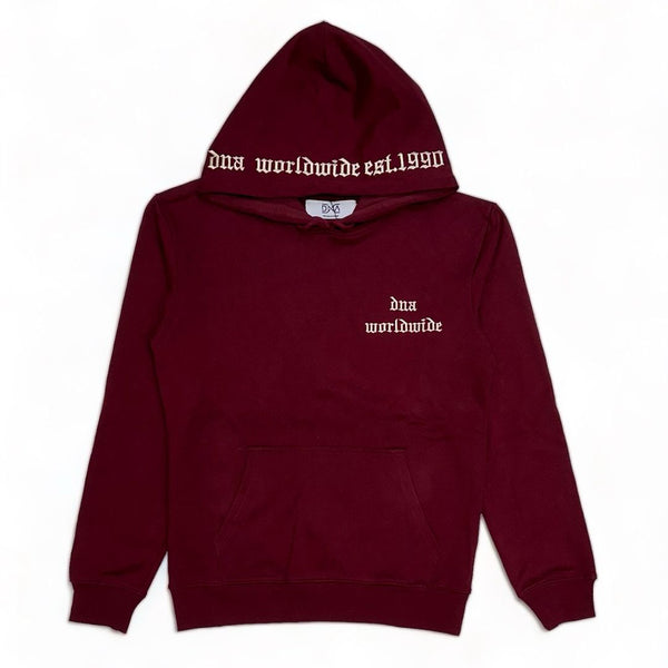 DNA premium (Maroon/Beige “world wide" hoodie)