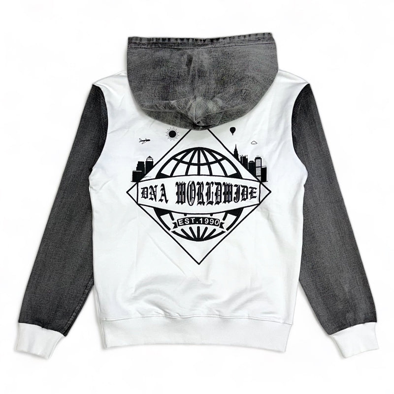 Dna premium  (white/grey worldwide hoodie)