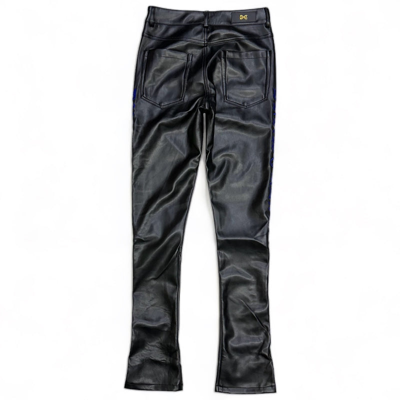 DNA premium (black/royal blue  “world wide handcraft leather pant)