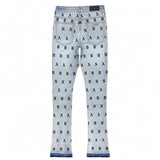 Dna premium  (light blue/black "dna monogram handcraft stacked jean)