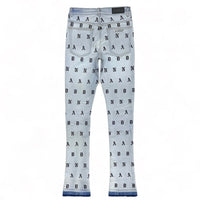 Dna premium  (light blue/black "dna monogram handcraft stacked jean)