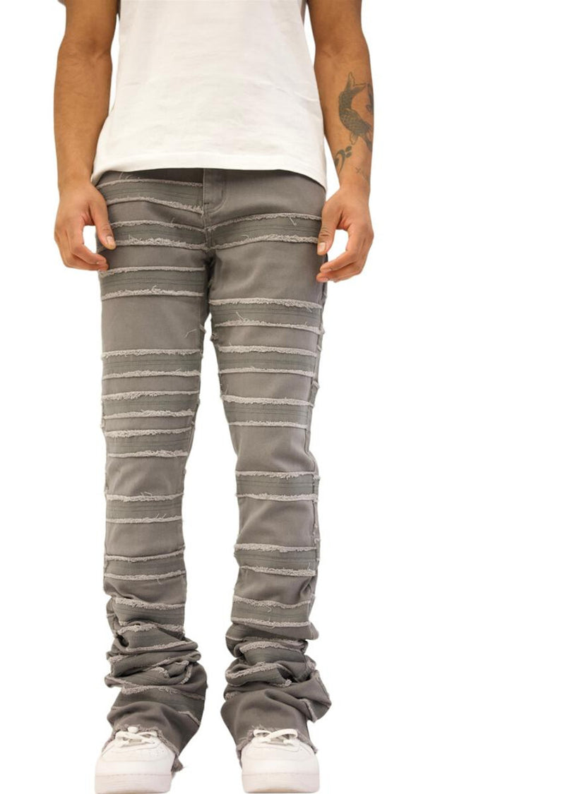 doctrine denim (grey super stacked jean)