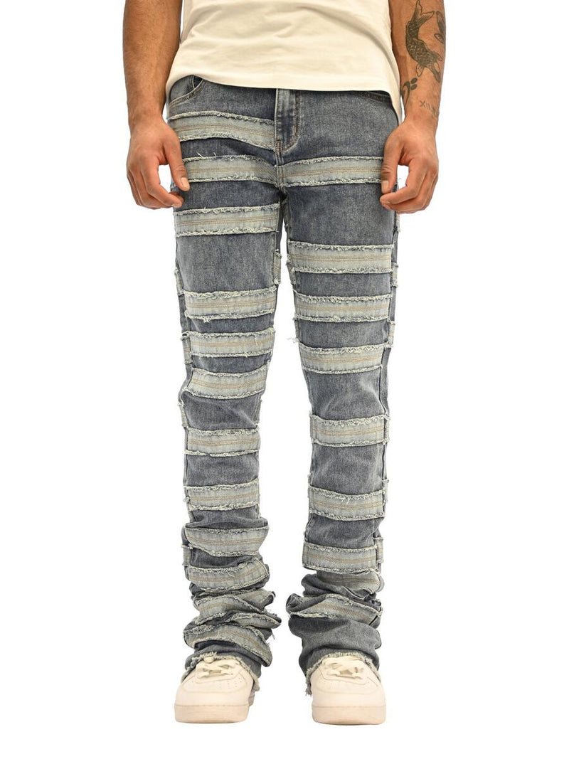 doctrine denim (savant blue super stacked jean)