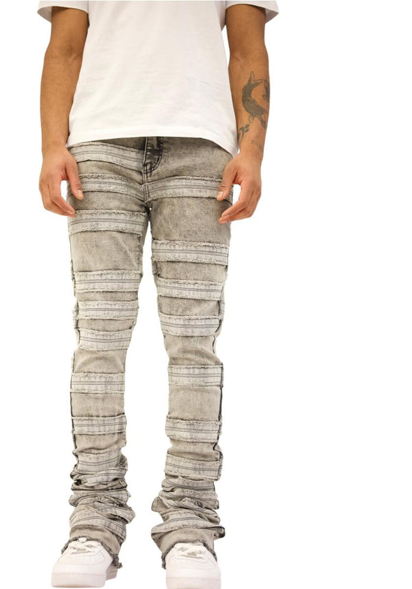 Doctrine denim (steel gray kill joy super stacked jean)