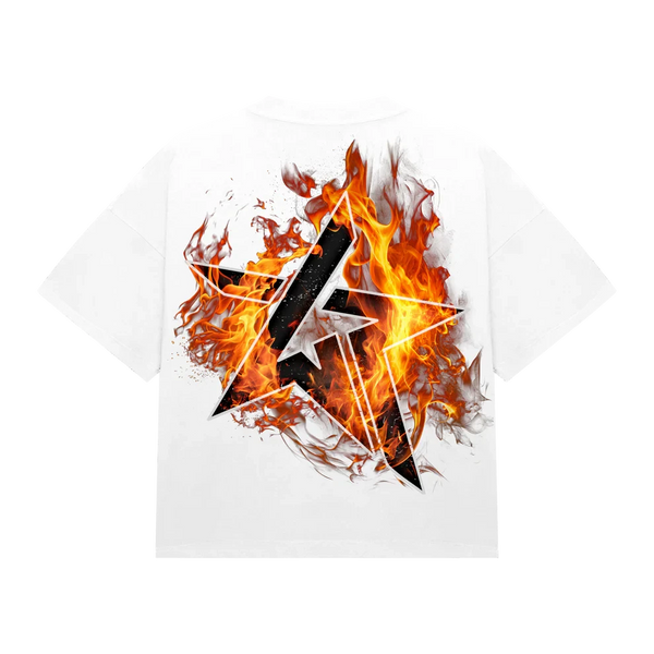 WKND Riot “Downtown Riot” Rhinestone Graphic T-Shirt – White