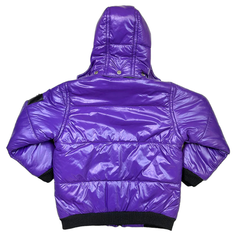 Elite denim crimson Purple premium kids puffer jacket