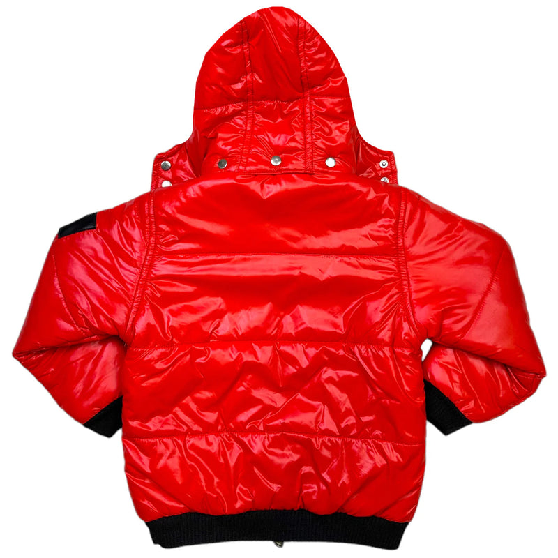 Elite denim crimson Red premium kids puffer jacket