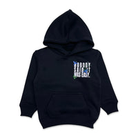 Elite Denim (kids dark navy  "Nobody said it was easy hoodie)