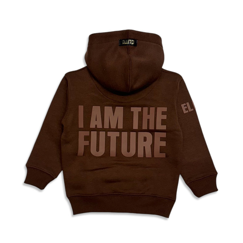 Elite Denim (kids Brown  "I am the future hoodie)