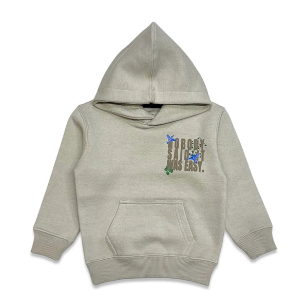 Elite Denim (kids Cream "Nobody said it was easy hoodie)