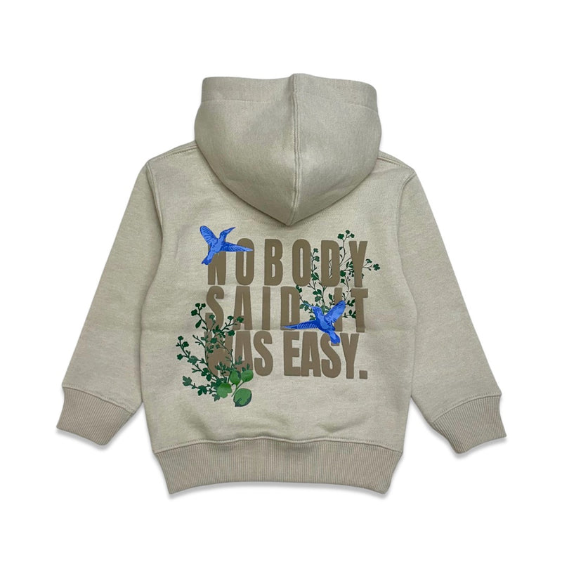 Elite Denim (kids Cream "Nobody said it was easy hoodie)