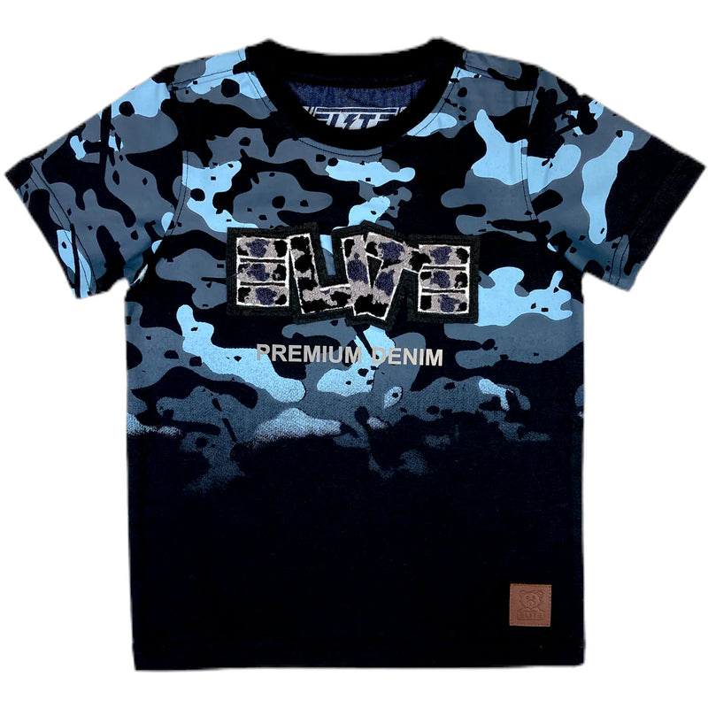 Elite denim  (kids boy “elite black camo t-shirt)