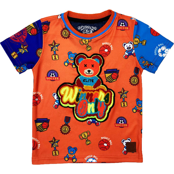 Elite denim  (kids boy “orange winners only t-shirt)