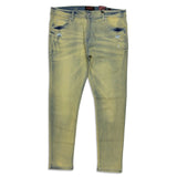 Exit (Men's tan Distressed Slim fit Jean)