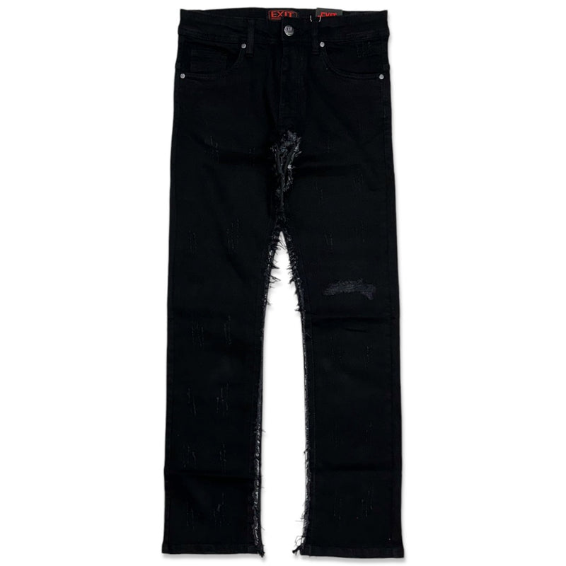 Exit Men's black Slim fit designer jean