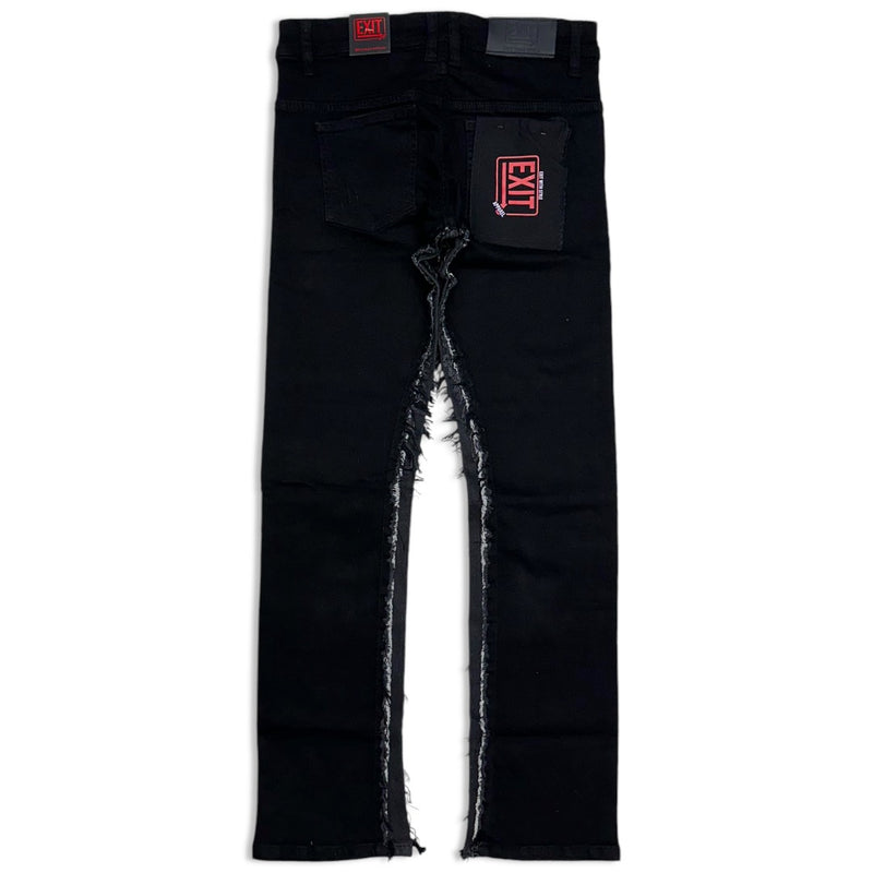 Exit Men's black Slim fit designer jean