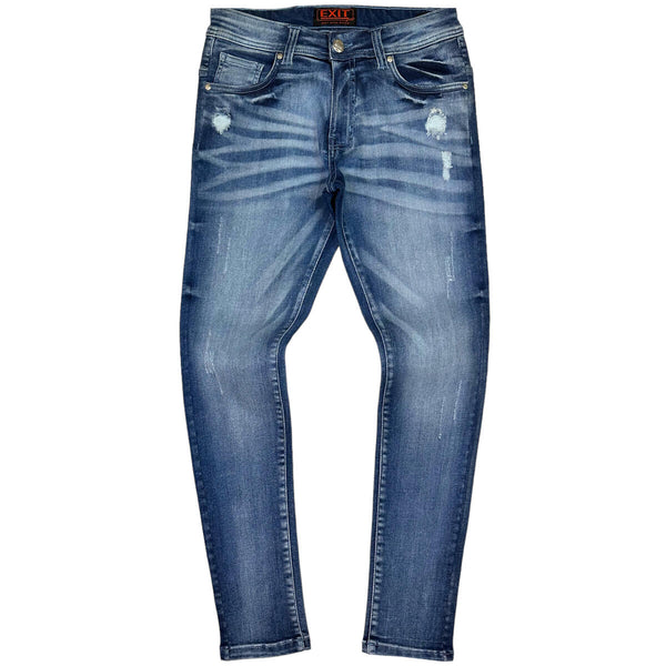 Exit (Men's blue Distressed Slim fit Jean)