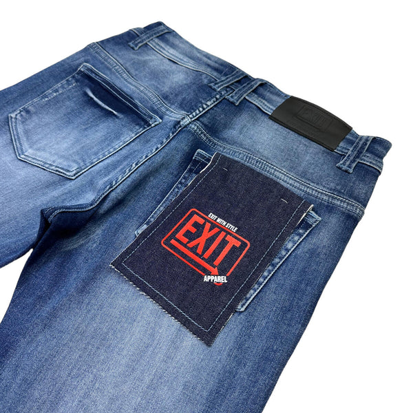 Exit (Men's blue Distressed Slim fit Jean)